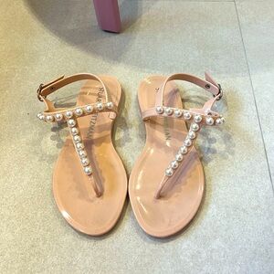 Stuart weitzman pearl thong sandals